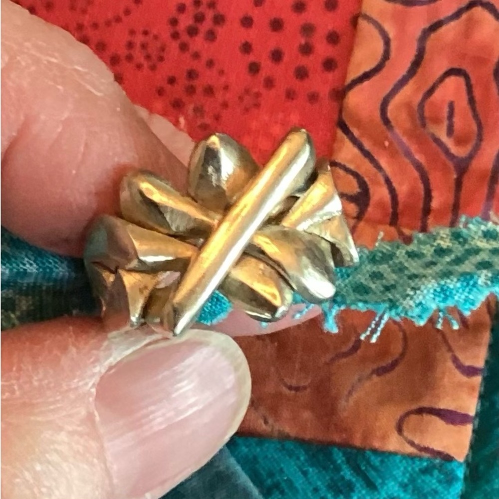 Vintage Sterling Silver Puzzle Ring.  Approx. Size 9